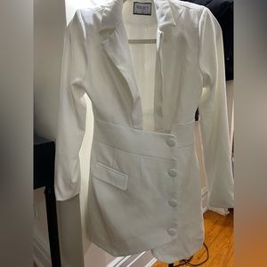 White Blazer Dress